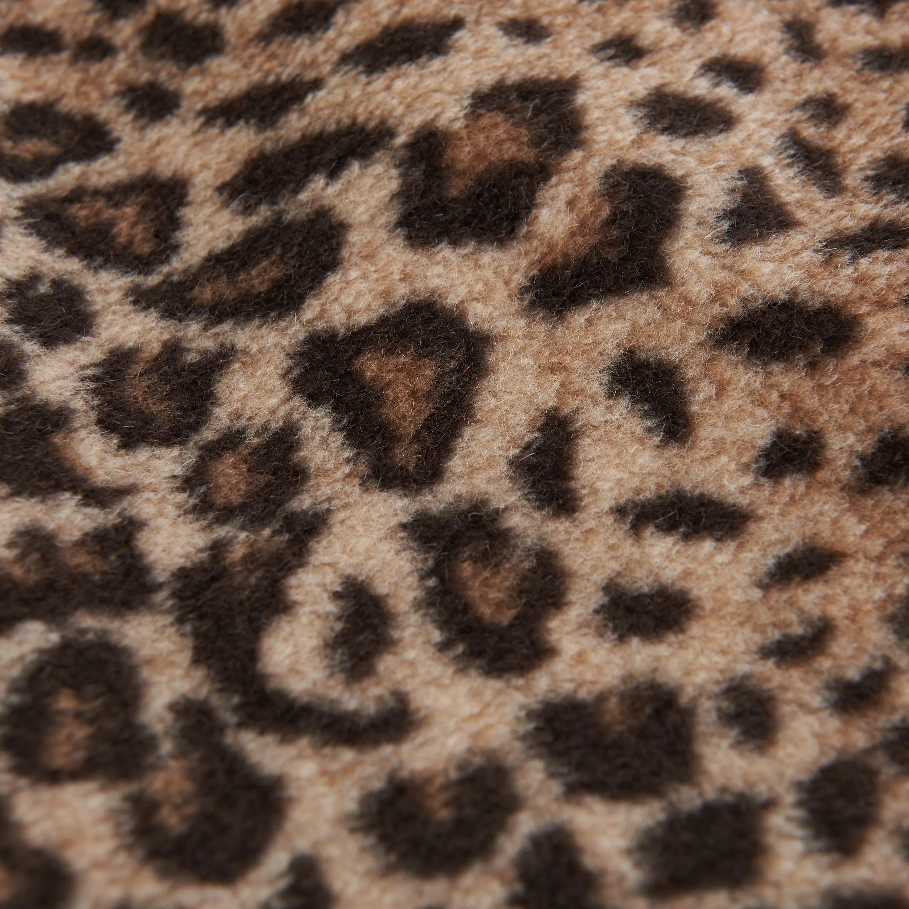 Teddy Jacket In Leopard-print Fleece With Embroidered Patch