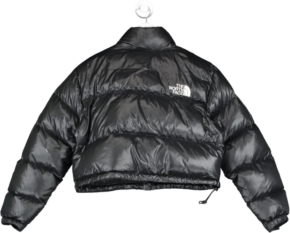 The North Face Black Down Filled Cropped Jacket UK L