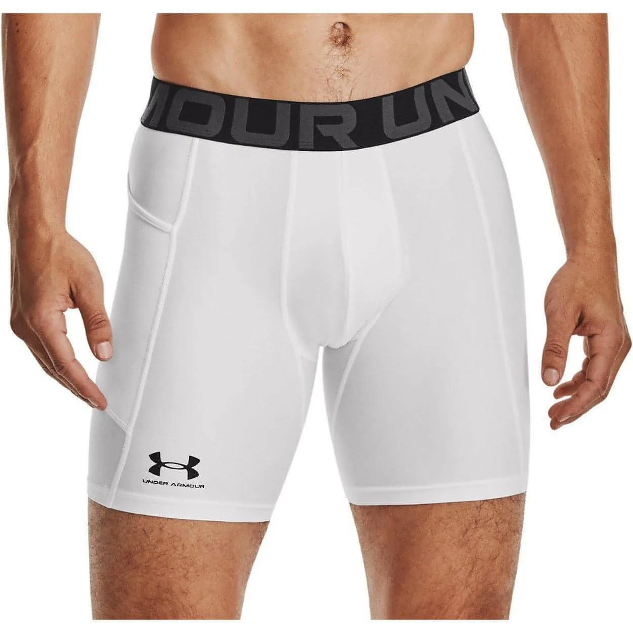 Under Armour HeatGear Mens Short Compression Tights - White