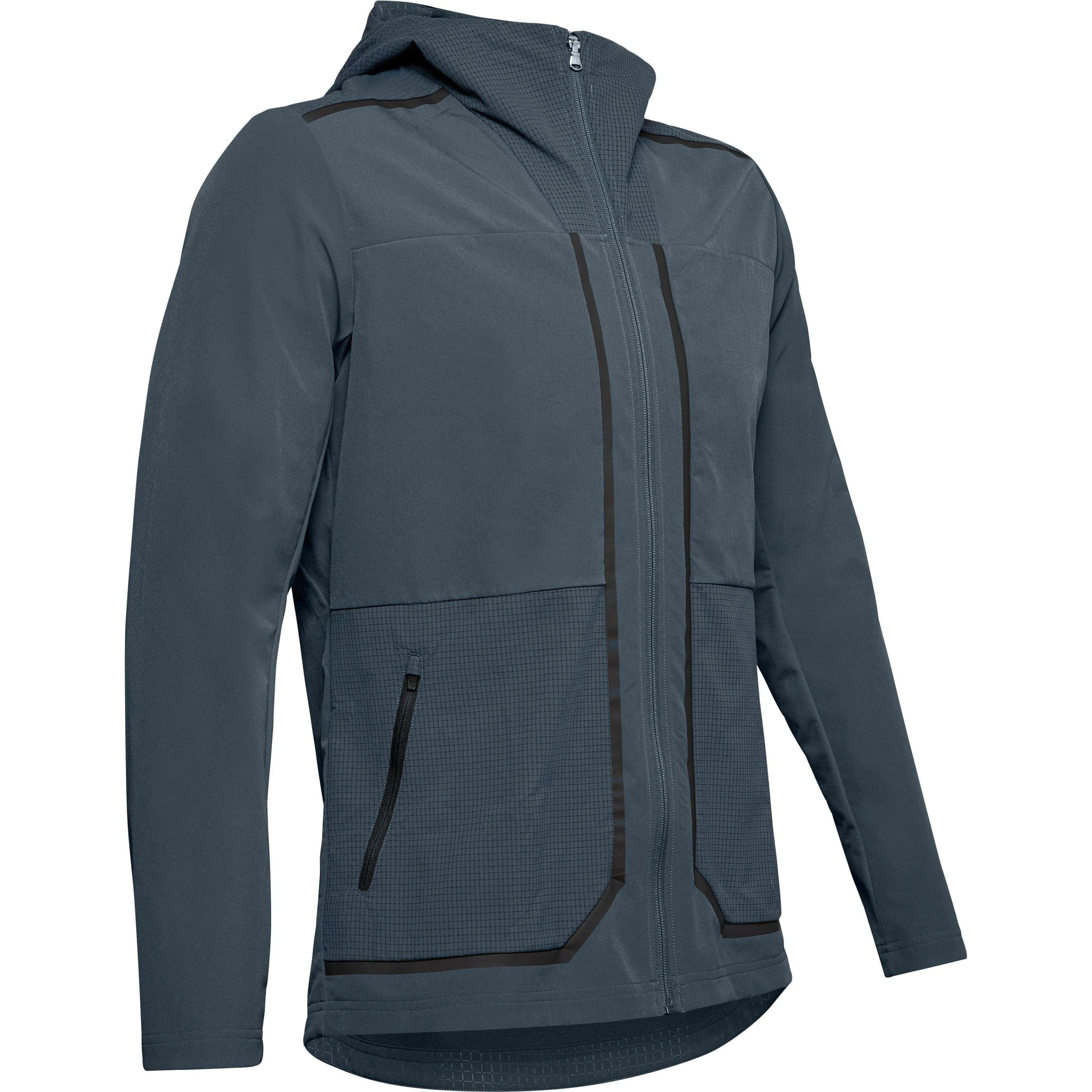 Under Armour Mens Perpetual Running Jacket - Stylish Grey Lightweight Performance Outerwear