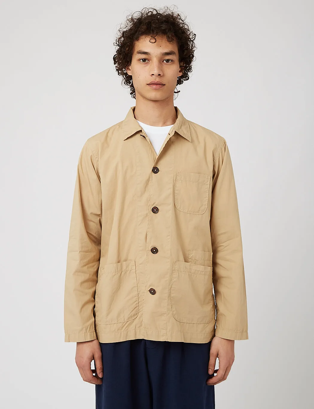 Universal Works Bakers Overshirt - Sand