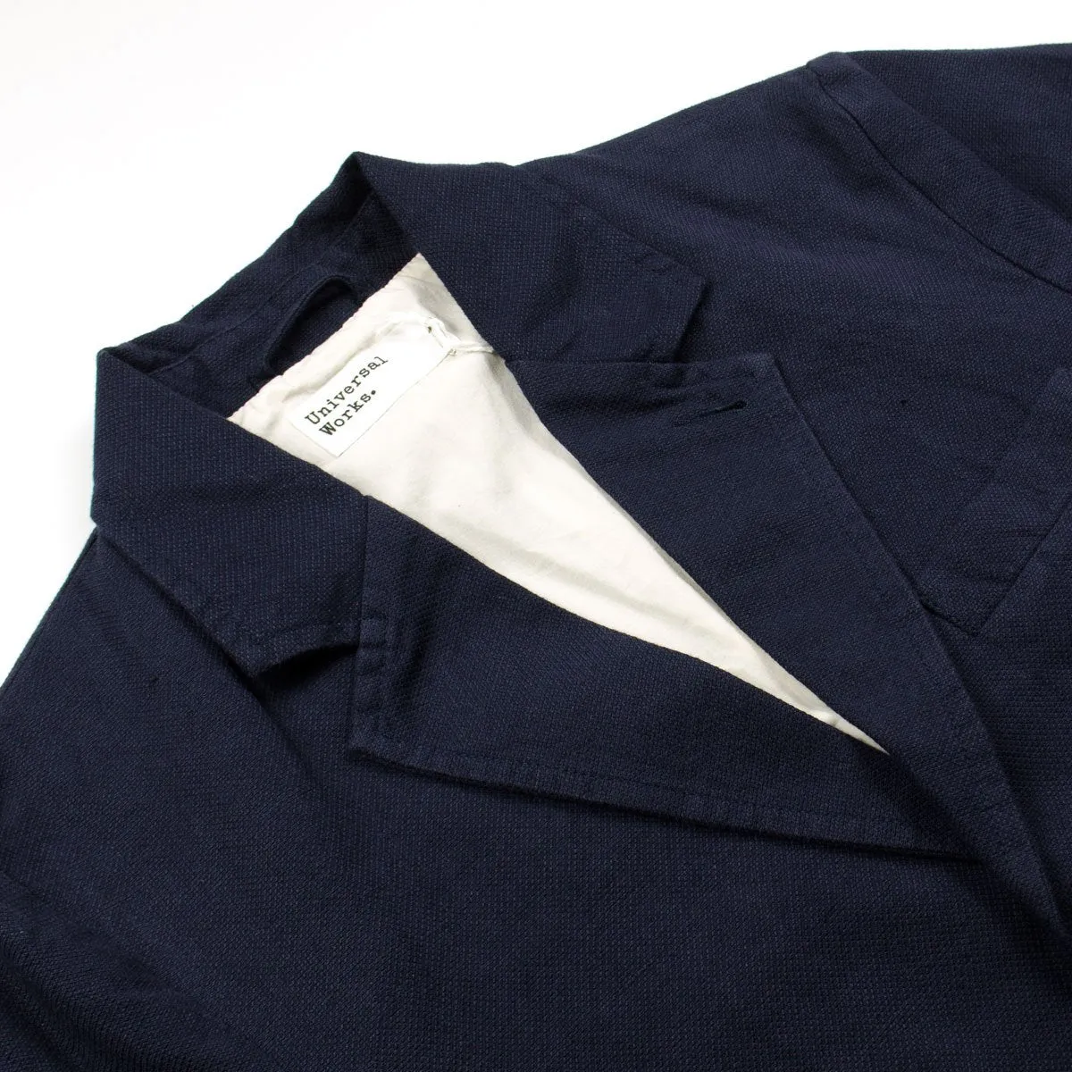 Universal Works - Two Button Jacket Cotton Linen Panama - Navy