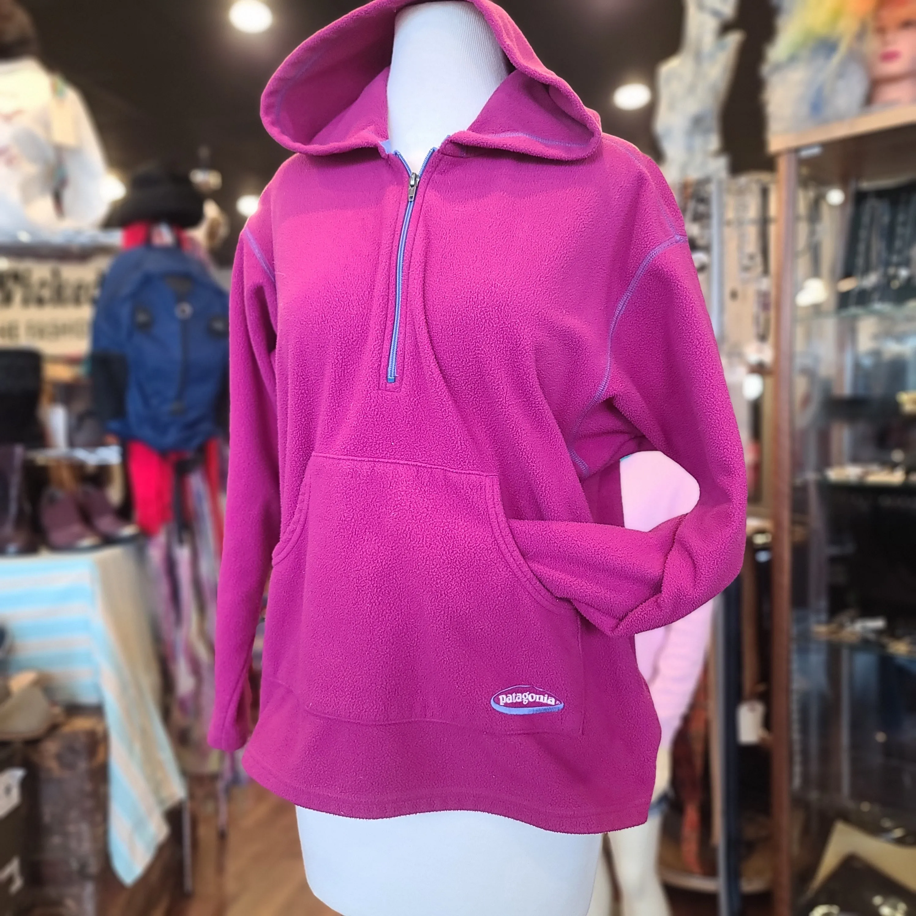 VINTAGE PATAGONIA Pink Fleece XL