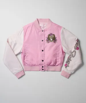 Women Wild Ones Eagle Varsity Jacket - Light Pink