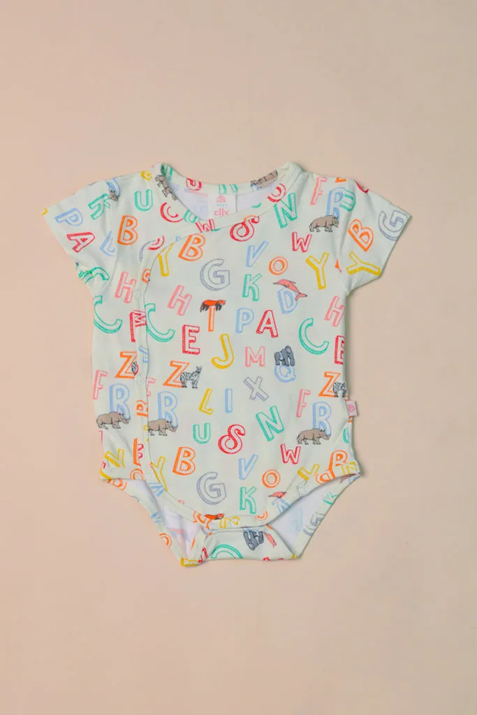 Wrap Onesie - Crayon Animals